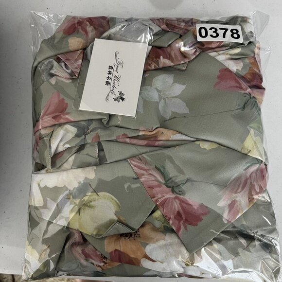 Forest Wardrobe NWT Womens M Floral Halter Midi Dress Ruffle Corset Back Retro - Picture 16 of 16